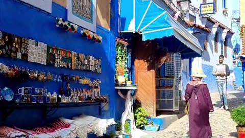 The blue city in Morocco