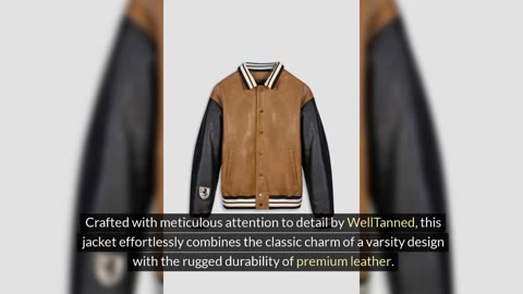 Nomad Tall Varsity College Leather Bomber Jacket