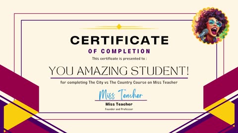 Congratulations! Improving English With Miss Teacher| The City vs The Country