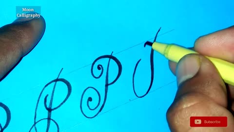 Letter P calligraphy with Marker
