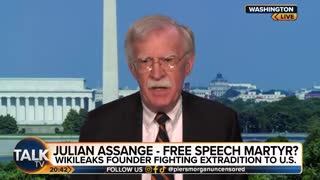 Ambassador John Bolton discusses Julian Assange's imprisonment with the WikiLeaks founder's wife Stella.