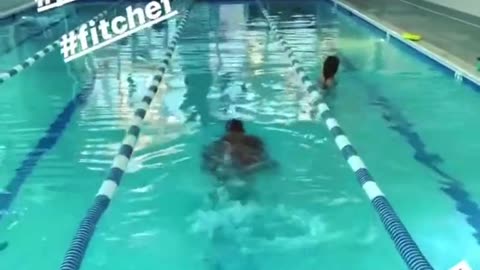 Videos on the former Whitehouse chefs' Instagram prove that he had a strong swimming ability...