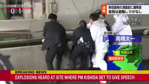 Japanese Prime Minister Kishida Fumio uninjured after explosions