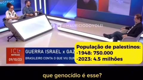 Recortes - Israelense dá aula para jornalistas sobre o que é genocídio de verdade...