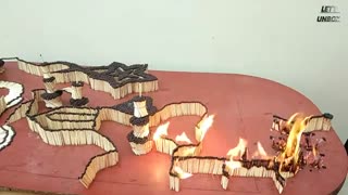 Matches domino Match Chain Reaction Amazing Fire Domino Experiments