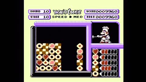 Yoshi's Cookie (Actual NES Capture) - Round 10 Clear