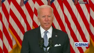Biden Says Current Chaos That He Caused in Afghanistan "Reinforces" That He Made Right Choice