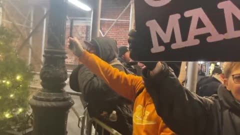 ENRAGED Leftists Chant Vulgarity Outside NYC Republican Gala