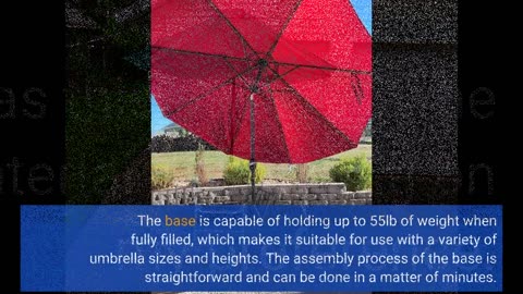 Buyer Reviews: Best Choice Products Fillable Umbrella Base Stand Round Plastic Patio Umbrella P...