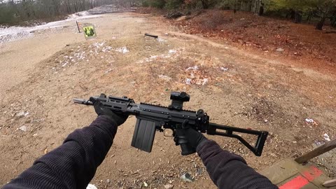 Perfectly Timed Water drop on an 8 inch SBR FAL