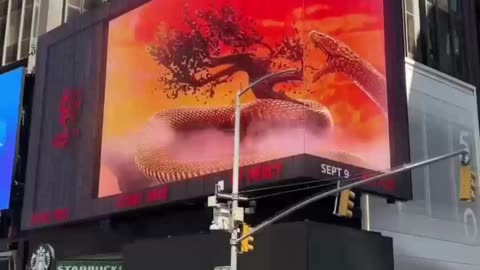 Times Square 3D Billboard 🔥 Cobra Kai......... The popular 3D Video....
