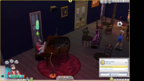 Sims4: Playing Piano at a the Haunted Nighclub