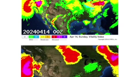 Migraine Mood Headache & Pain weather risk April 14 2024