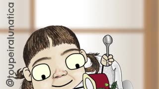 Criança com Fome - Ilustração - Toupeira Lunática