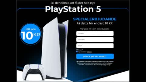 En chans för PlayStation 5 Endast för svenska