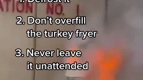 Before you fry a turkey