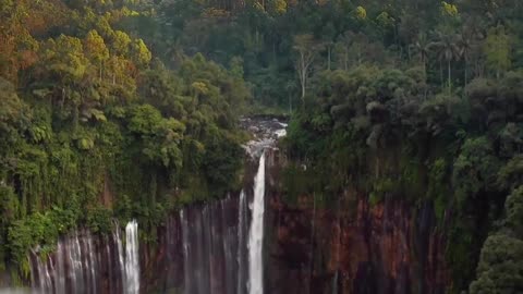 Beautiful waterfall view View of nature