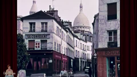 A Day in Beautiful 1970s Paris in AI Restored 60fps 1971 Film