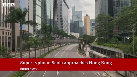 Super typhoon Saola moves closer to mainland China - BBC News