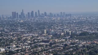 View of Los Angeles skyline from the Griffith Observatory