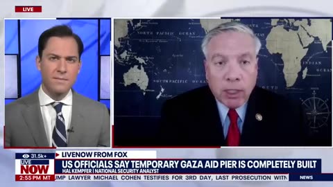 Israel-Hamas war_ Gaza aid pier is completely built, US officials say _ LiveNOW from FOX