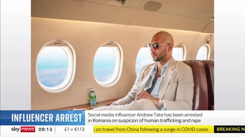 Influencer Andrew Tate arrested in human trafficking investigation