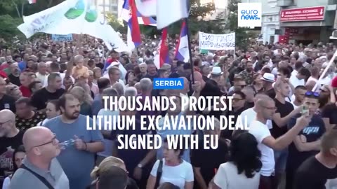Thousands rally in various Serbia towns to protest against lithium excavation deal|News Empire ✅