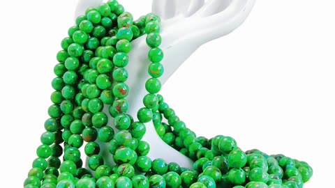Green Natural turquoise loose beads for Jewelry Making Fashion Design 20240226-01-08