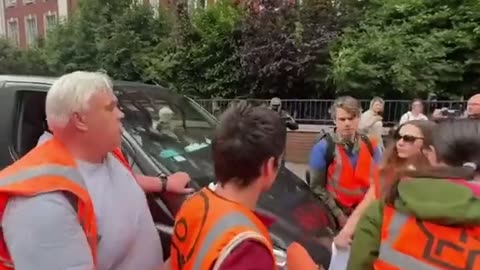 Driver refuses to stop for Just Stop Oil protesters
