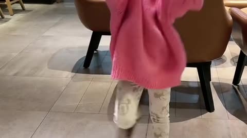 cute baby dancing to music