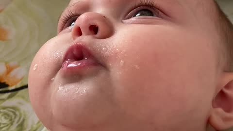 Baby Rains Spit on Her Face