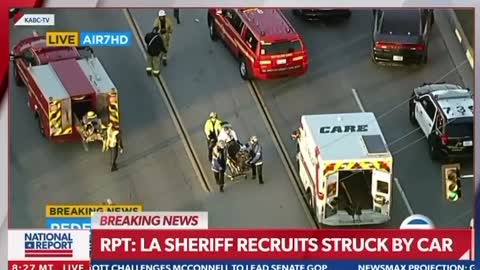 LA sheriff recruits struck by car