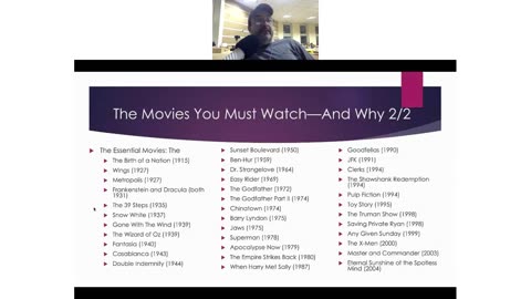 Weekly Webinar #51_ The Movies You Must Watch And Why
