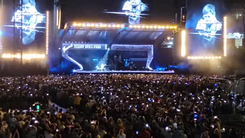Elton John performing Your Song in Nashville in October 2022