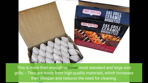 Customer Reviews: Chef Master 05004CM Ceramic Gas Grill Self Cleaning Briquettes, Replacement f...