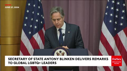 JUST IN- Sec. Of State Antony Blinken Delivers Remarks At Convening Of Global LGBTQ+ Leaders