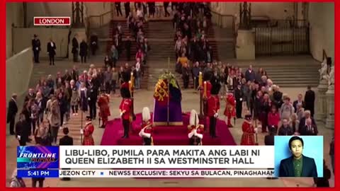 Libu-libo, pumila para makita ang labi ni QueenElizabeth Il saWestminster Hall