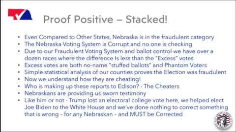 Nebraska Election Summary - Fraudulent Territory! - NVAP Presentation - Clip 30 of 32