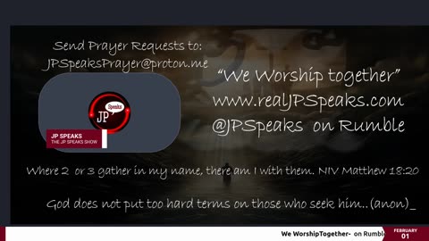 We Worship Together /w JP Speaks 2/01/2024