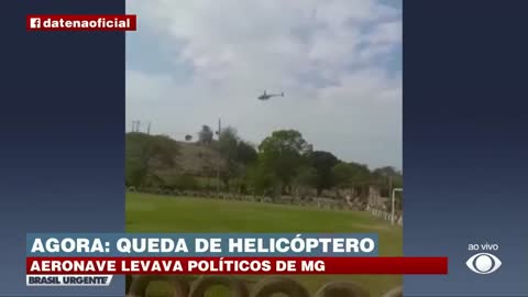 Helicópteros com políticos cai em Minas Gerais