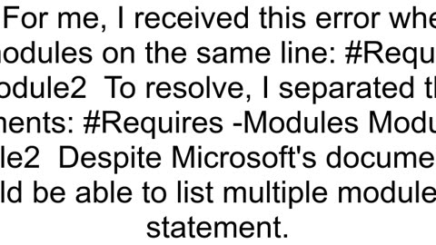 #Requires doesn&#39;t see the module, Import-Module works