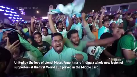 United by love of Messi, superfans cheer Argentina