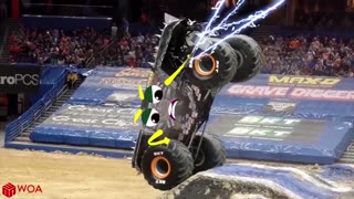 Crazy Monster Truck Freestyle Moments | Monster Jam highlights 2020 | Woa Doodles Funny Videos