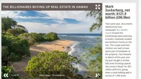 The Billionaires that bought Maui and whose property escaped damage