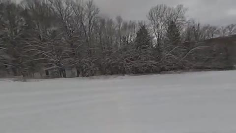 Guy Have a Close Call With His Close Friend While Snowboarding