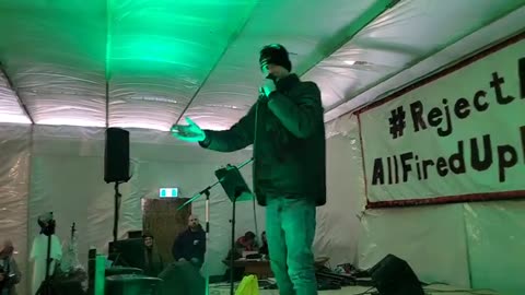 Unity Convoy Day 2 - Todd McDougall Of WAM Gets The Crowd Going!
