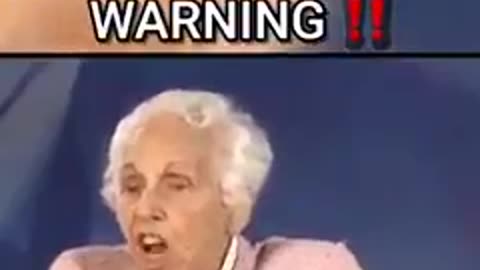 Colgate toothpaste and its warning is exposed by this elderly woman.