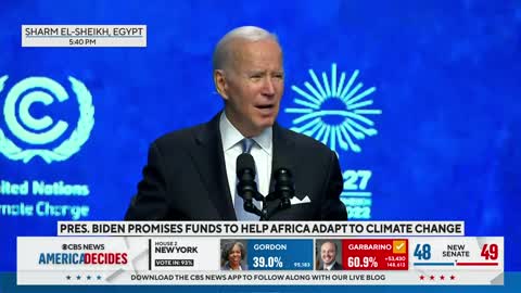 Biden speaks at COP27 climate summit: World "must keep accelerating" climate efforts