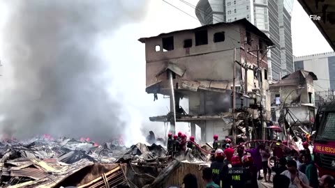 Huge Bangladesh building fire leaves dozens dead