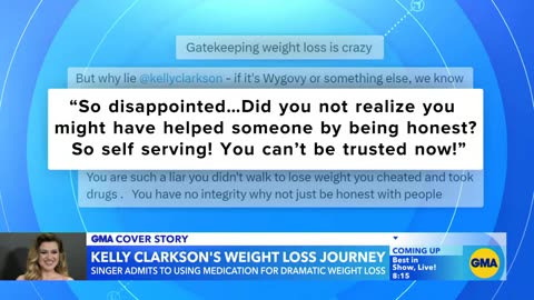 Kelly Clarkson faces backlash over use of weight loss drug ABC News